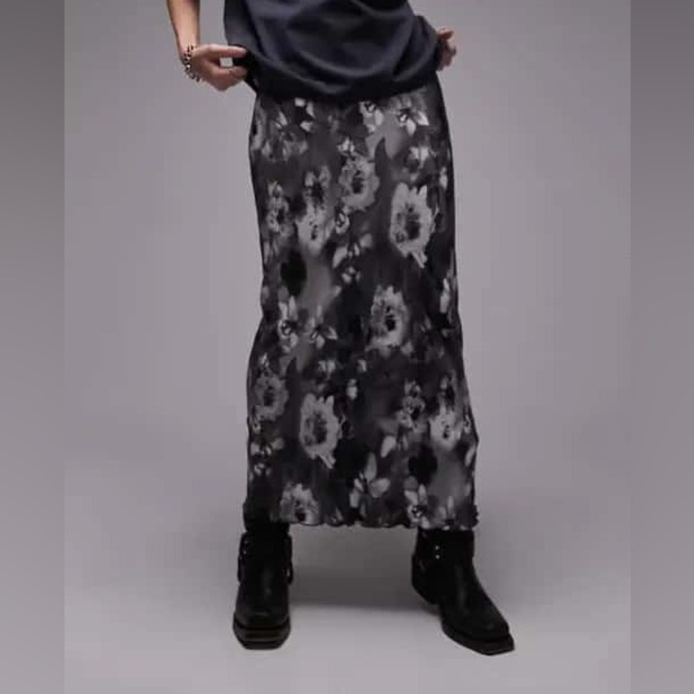 TOPSHOT Print Plisse’ Midi Shirt